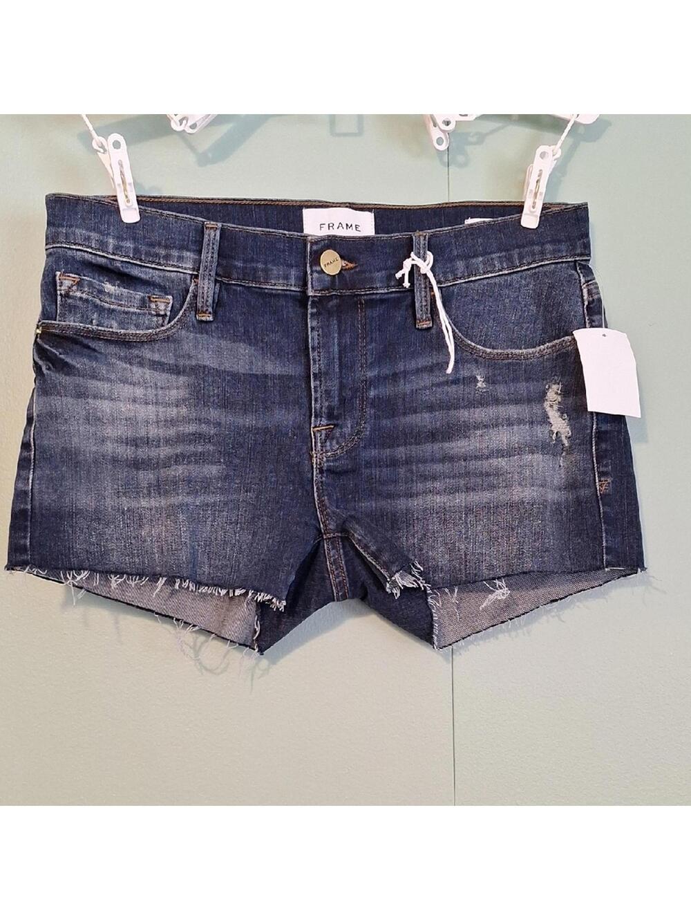 Nwt Frame Le Cuttoff Factory Distressed Short Size 26